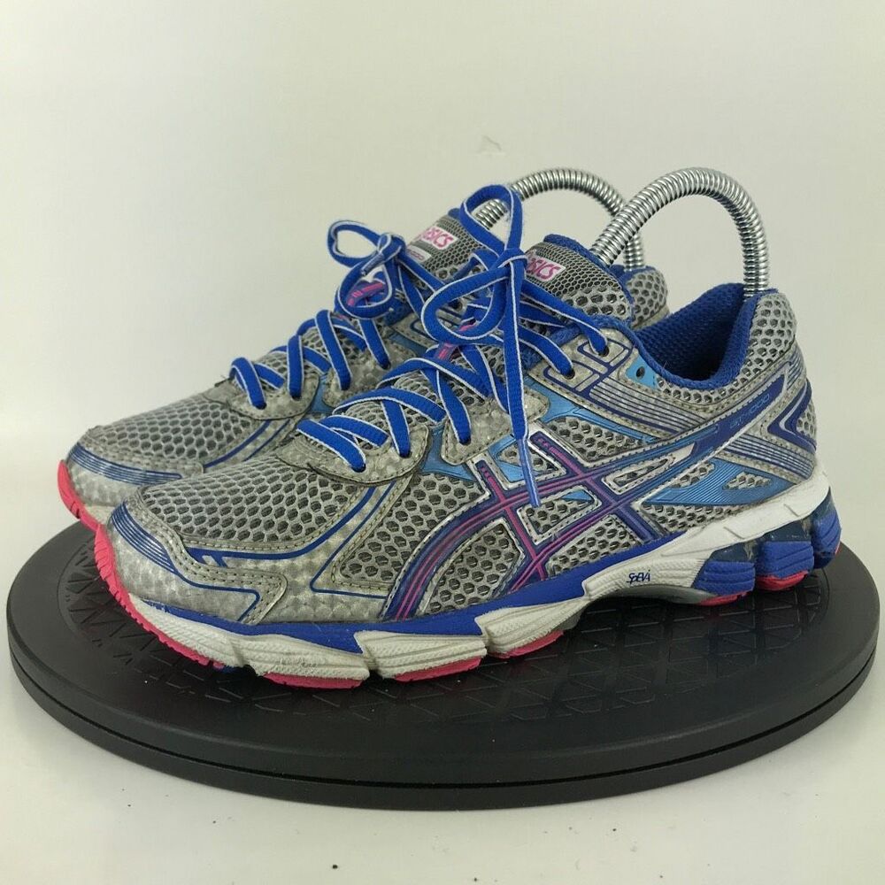 Asics GT-1000 Gray/Blue/Pink Athletic Running Shoes T3R6N Women's Size 6